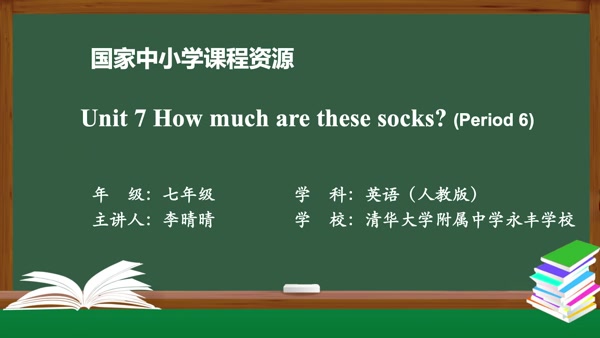 Unit 7 How much are these socks? (Period 6)