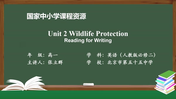 Unit2 Wildlife Protection Reading for Writing