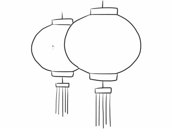 春节灯笼简笔画