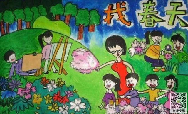 美丽的春天儿童画作品图片大全