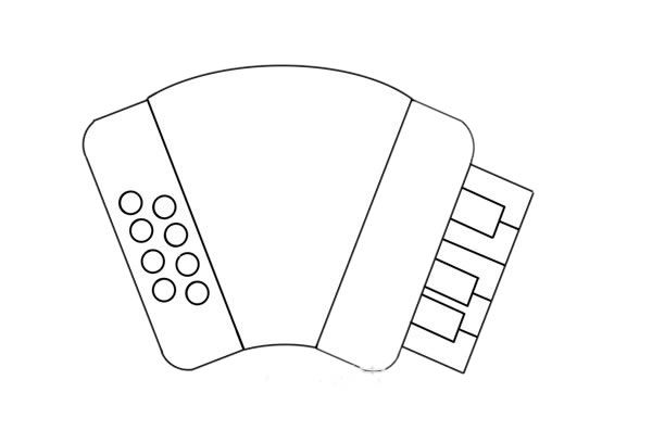 手风琴简笔画彩色 手风琴简笔画画法步骤图解教程