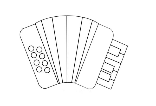 手风琴简笔画彩色 手风琴简笔画画法步骤图解教程