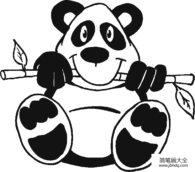 大熊猫简笔画图片2