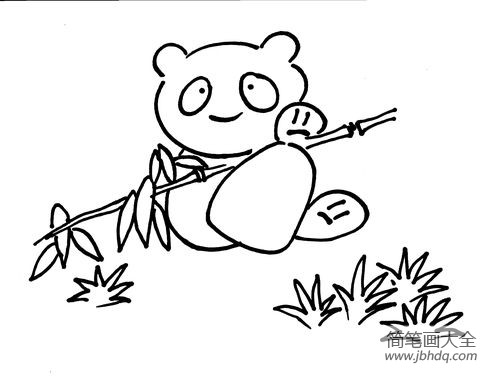 可爱呆萌大熊猫简笔画图片