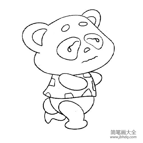 可爱呆萌大熊猫简笔画图片