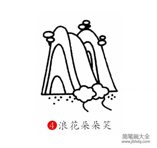 简单的风景绘画 瀑布