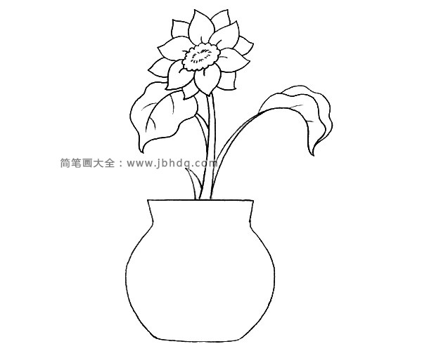 花瓶里漂亮的插花