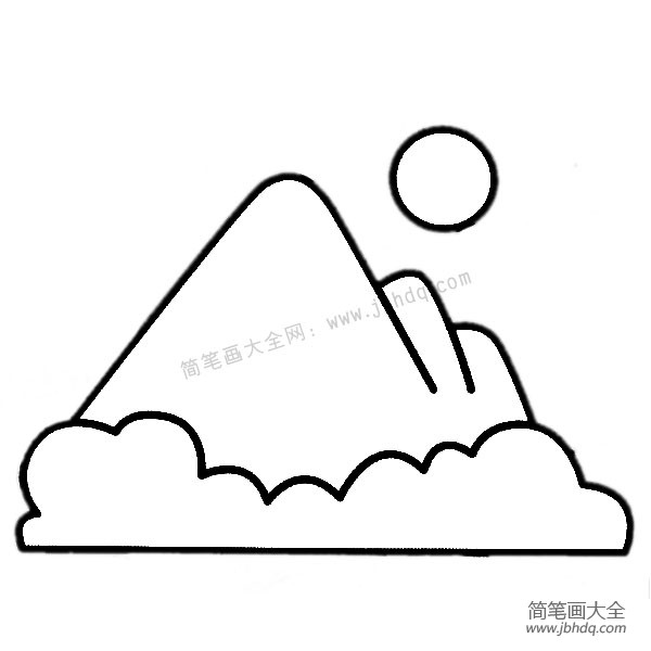 高山简笔画图片