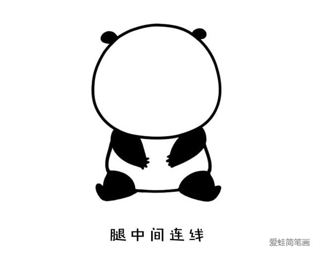 戴圣诞帽的熊猫简笔画