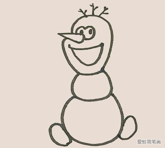 简笔画之雪宝