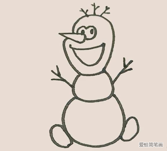 简笔画之雪宝