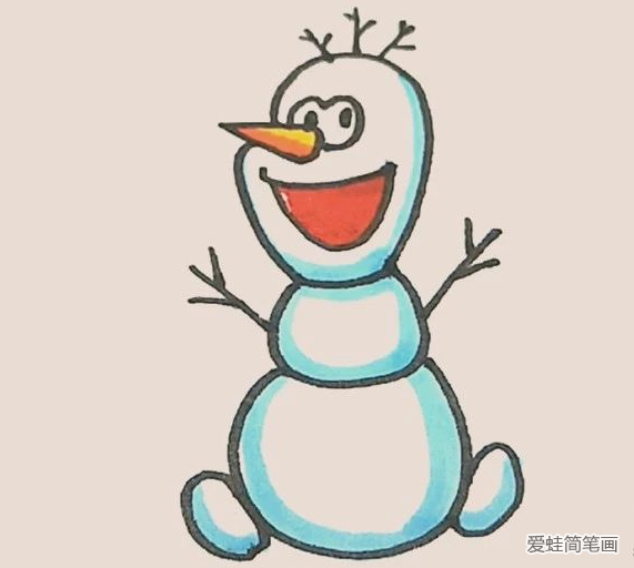 简笔画之雪宝