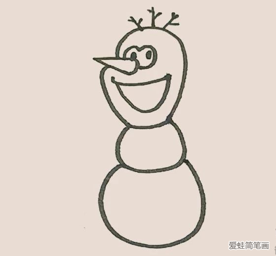 简笔画之雪宝