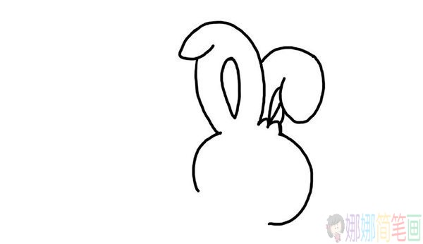 小白兔儿童简笔画画法,兔子简笔画教程