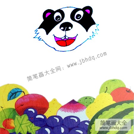 2.獾在哪里？画出獾的头部，画出动物的特点。