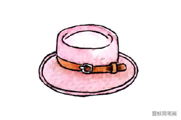 一组漂亮的小帽子水彩简笔画