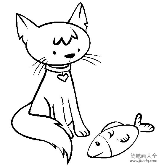 宠物小猫简笔画图片