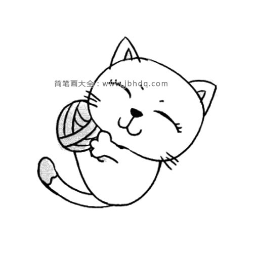 调皮的小猫简笔画