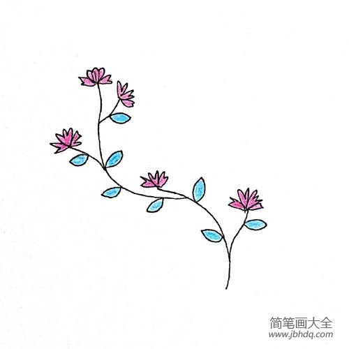 漂亮的小花简笔画画法