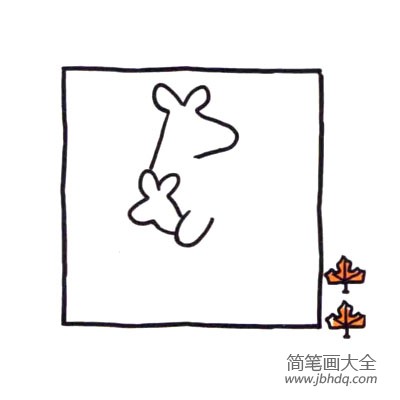 四步画出可爱简笔画 天生拳击手袋鼠