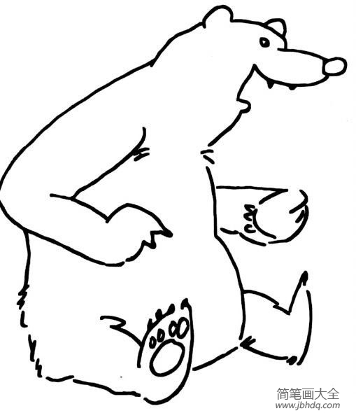 一组卡通熊的简笔画图片