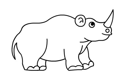 犀牛的绘画动画展示