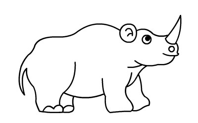 犀牛的绘画动画展示