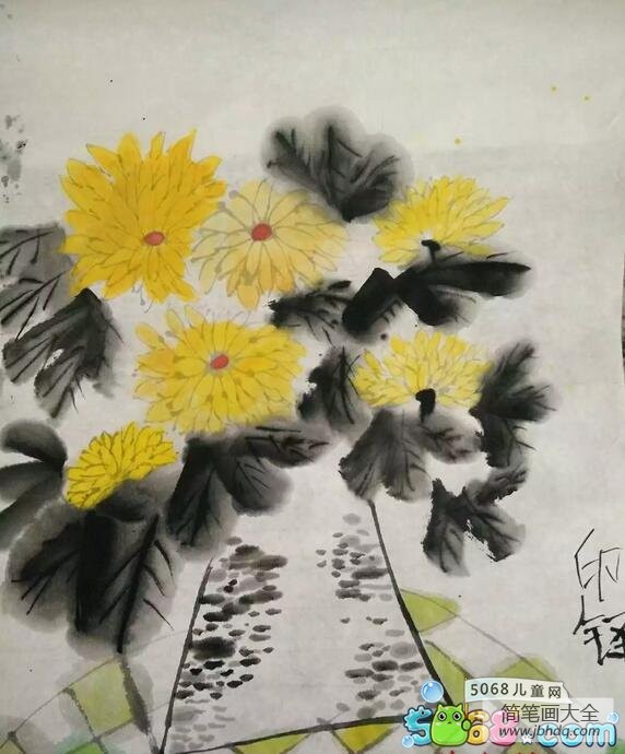 重阳节赏菊国画菊花作品欣赏