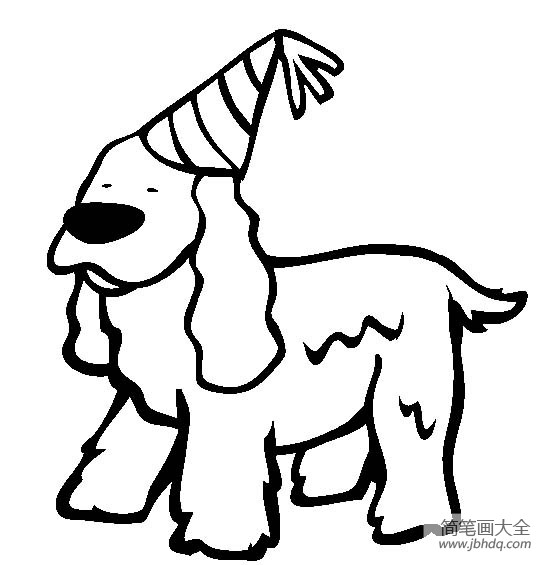 小狗图片大全 可卡犬简笔画图片