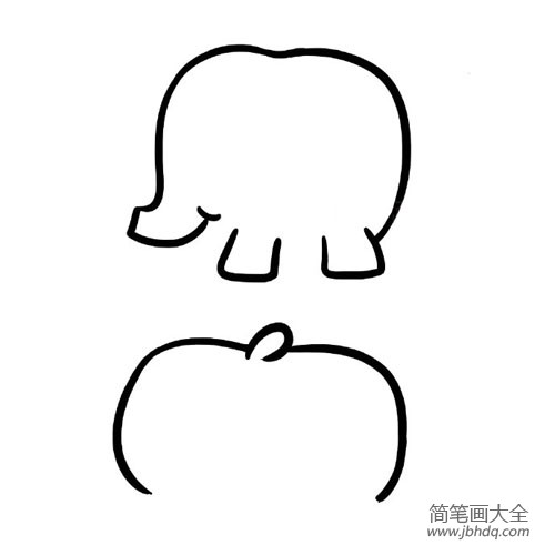 大象犀牛简笔画