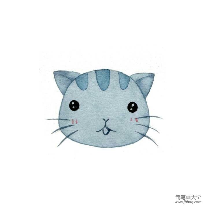 可爱的小猫头像简笔画图片