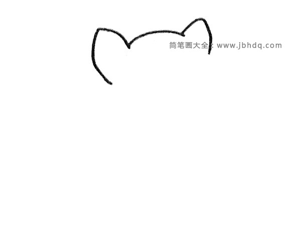 龙猫简笔画步骤1