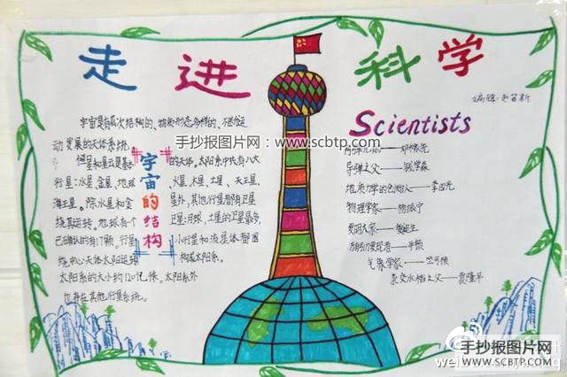 走进科学，神器的机械手抄报