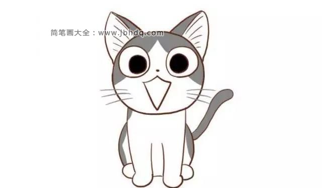 画可爱猫咪简笔画