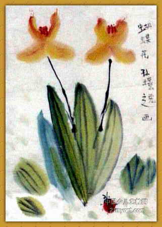 水墨画 《蝴蝶花》