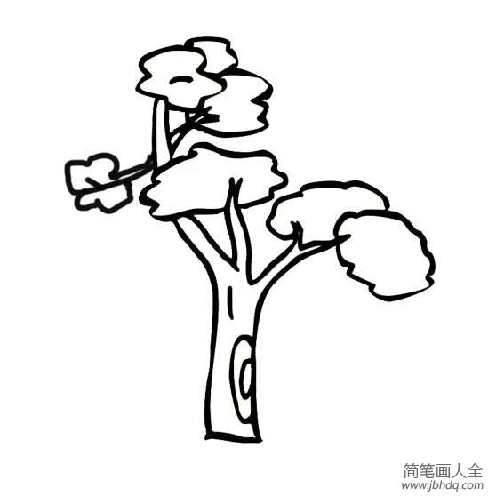 植物简笔画大全 大树简笔画图片