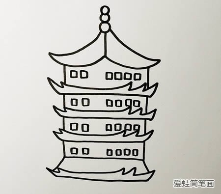 黄鹤楼简笔画