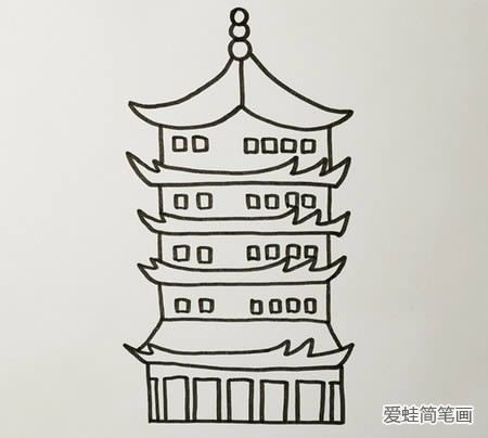 黄鹤楼简笔画