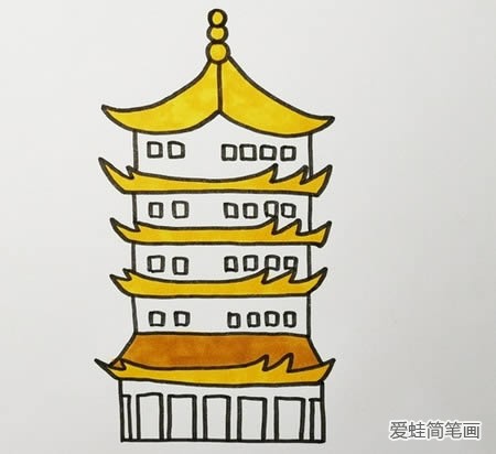 黄鹤楼简笔画