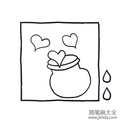 四步画出可爱简笔画 水和绿色植物