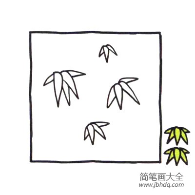 四步画出可爱简笔画 熊猫和我们都爱竹子