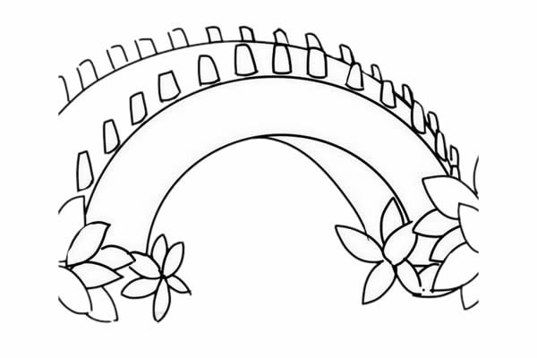 小桥简笔画简单画法步骤图