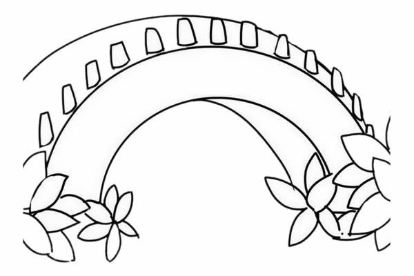小桥简笔画简单画法步骤图