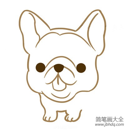 法斗犬简笔画教程