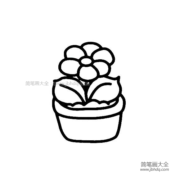 简单小盆栽简笔画