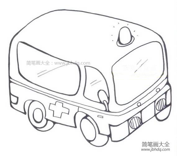 医院的救护车简笔画