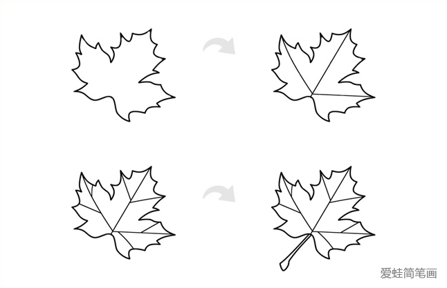 枫叶简笔画