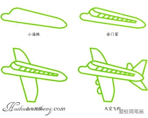 飞机幼儿简笔画