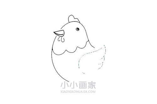 彩色胖母鸡简笔画画法图片步骤