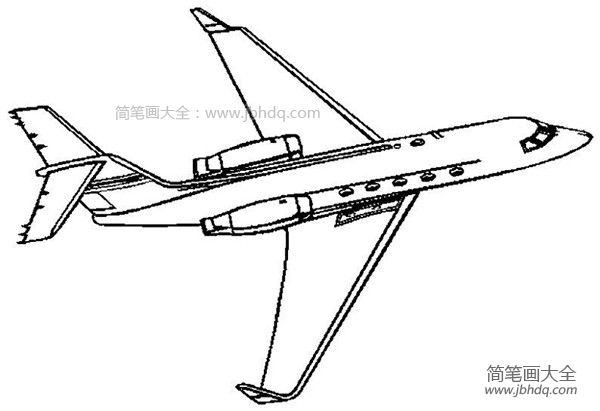 起飞的飞机简笔画图片